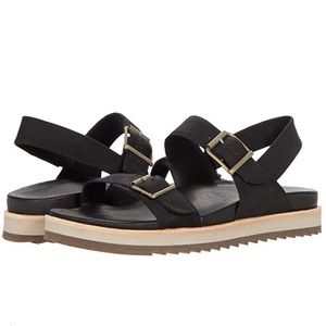 Merrell women’s JUNO buckle backstrap sandals size 7 black NWOT leather